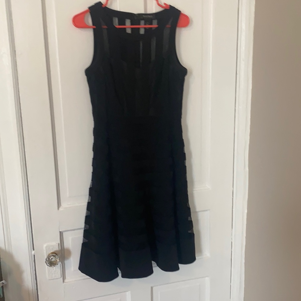 White House, Black Market striped black dress